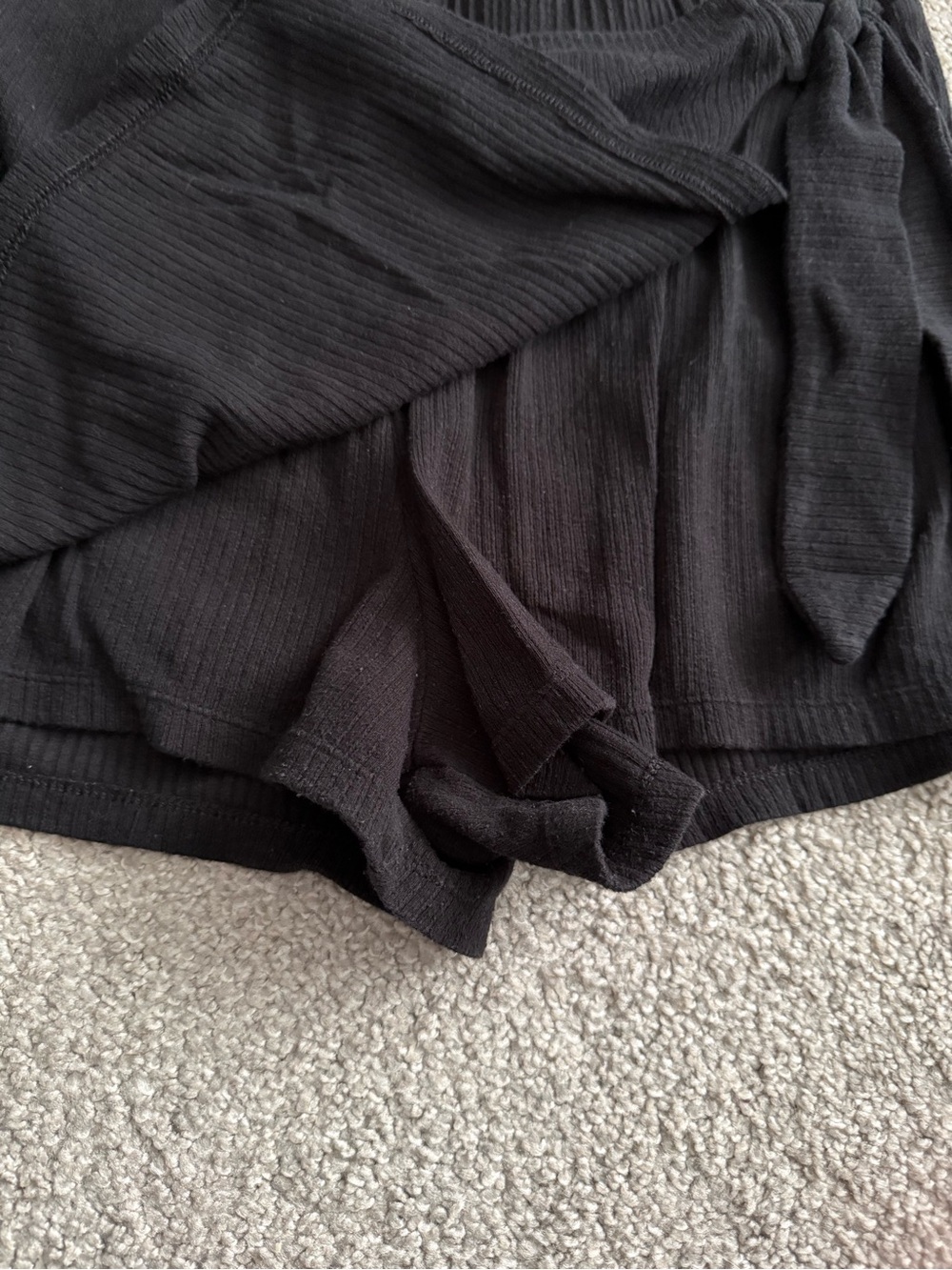 SO Black Ribbed Mini Skort - Picture 2 of 4